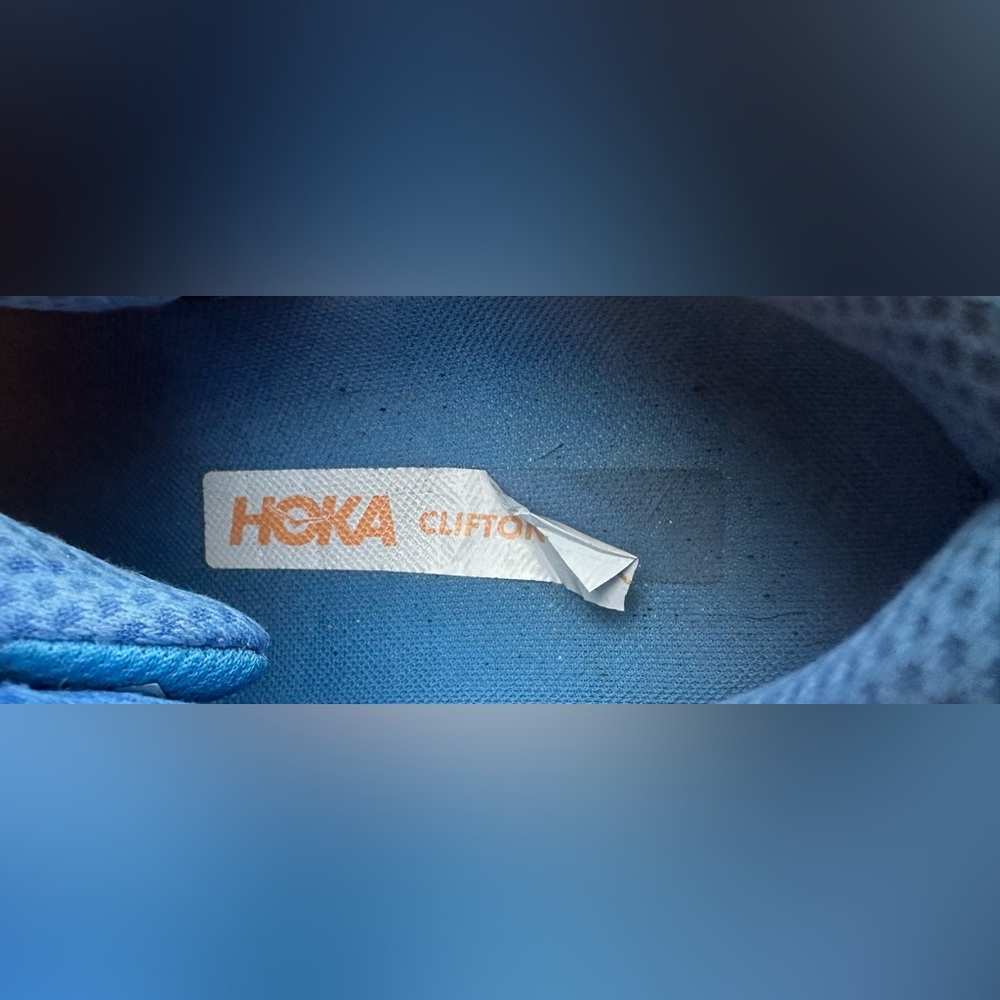 Hoka One One Clifton 9 Coastal Sky Blue Orange Running Shoes Men’s Size 12 VGC - Picture 12 of 16